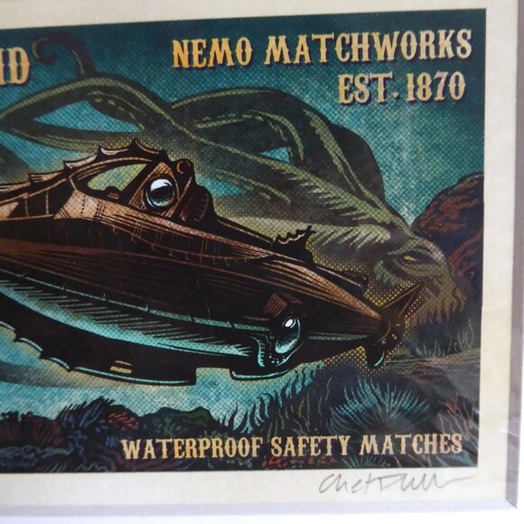 NEW DISNEY 20,000 LEAGUES NAUTILUS ART PRINT BY CHET PHILLIPS (SIGNED) - Picture 4 of 7